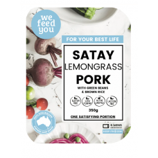 We Feed You Satay Lemongrass Pork, Green Beans & Brown Rice 350g(Buy In-Store ,or Buy On-Line and Collect from our Store - NO DELIVERY SERVICE FOR THIS ITEM)
